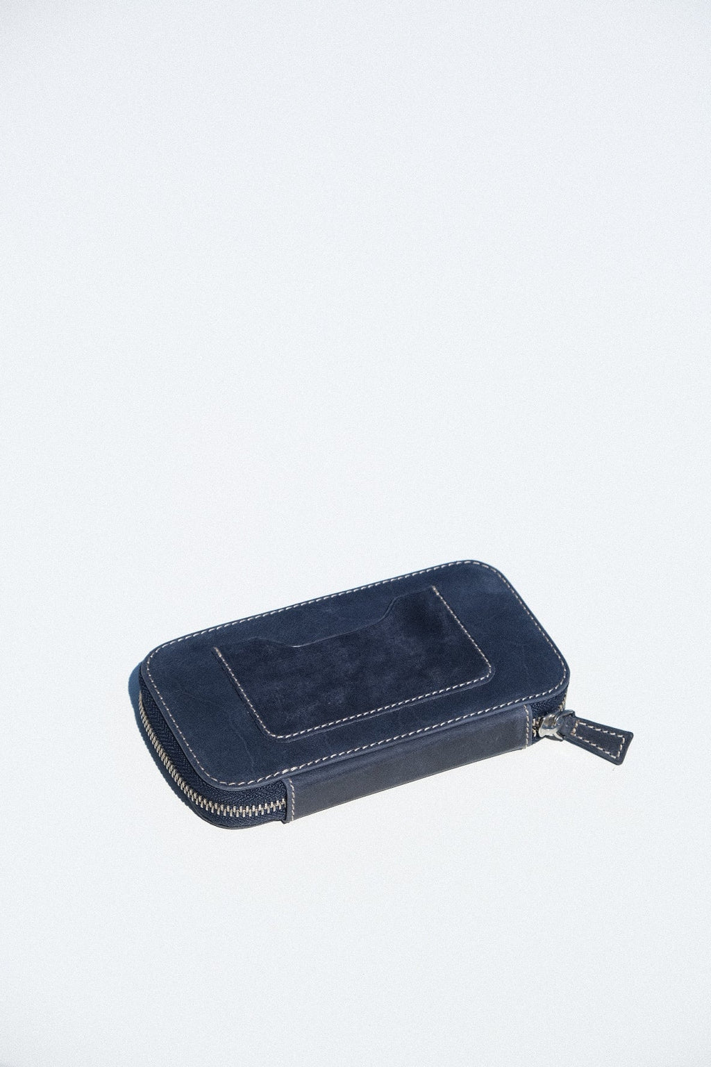 Crazy Horse Navy Pen Case - 3 Slots