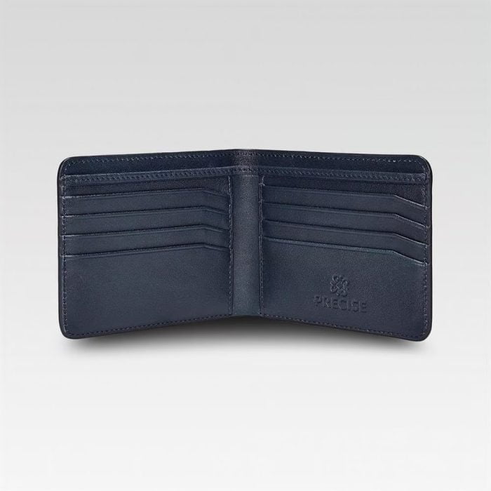 Sports Leather Wallet for Men Navy Blue