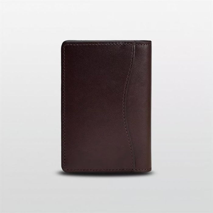Sports Leather Card Holder Brown